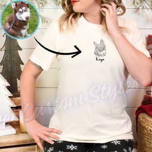 Custom Pet Shirt, Pet Photo + Name T shirt, Trendy Dog Shirt